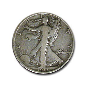 Buy 1917-S Rev Walking Liberty Half Dollar Fine