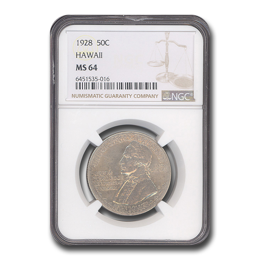 Buy 1928 Hawaii Sesquicentennial Half Dollar MS-64 NGC