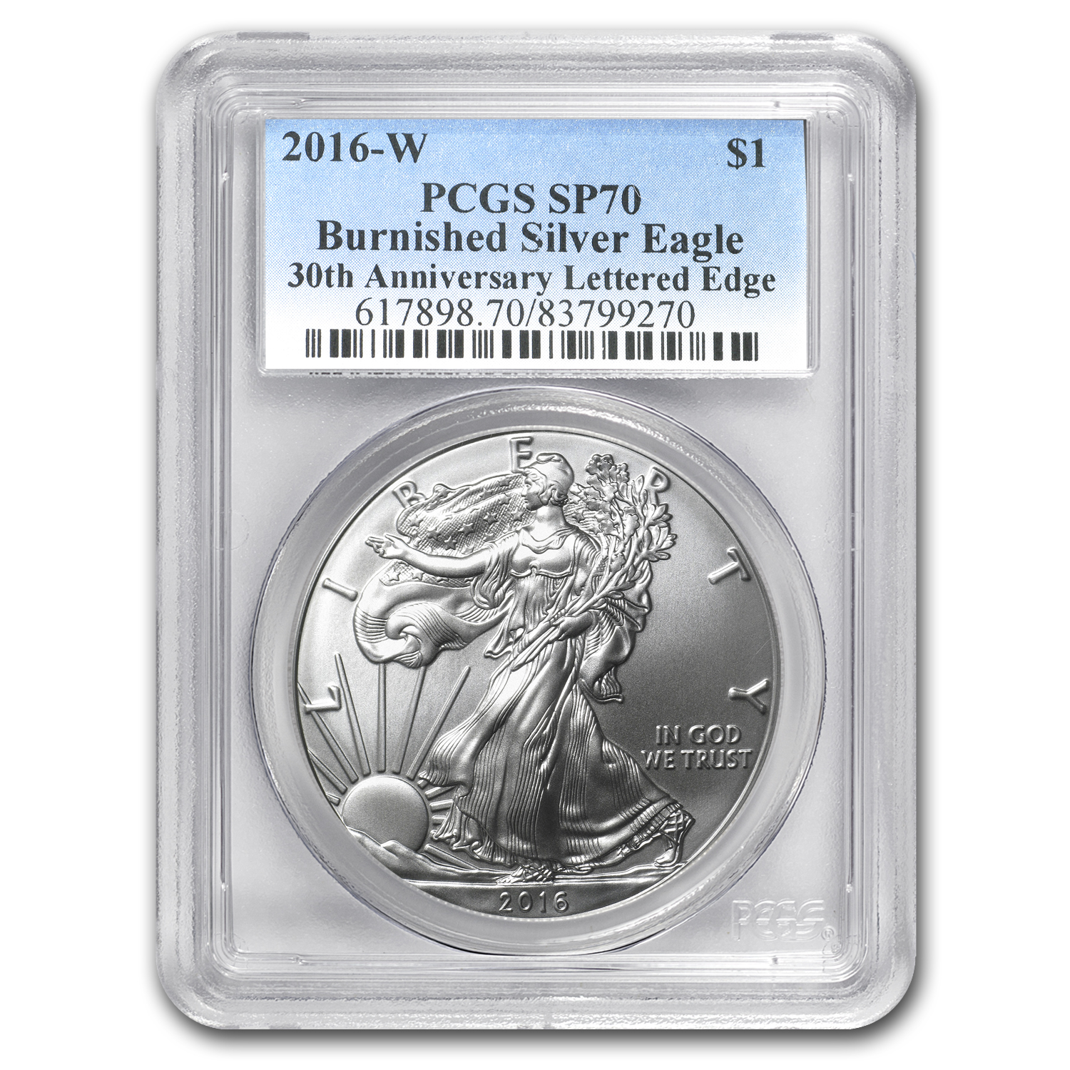 Buy 2016-W Burnished Silver Eagle SP-70 PCGS