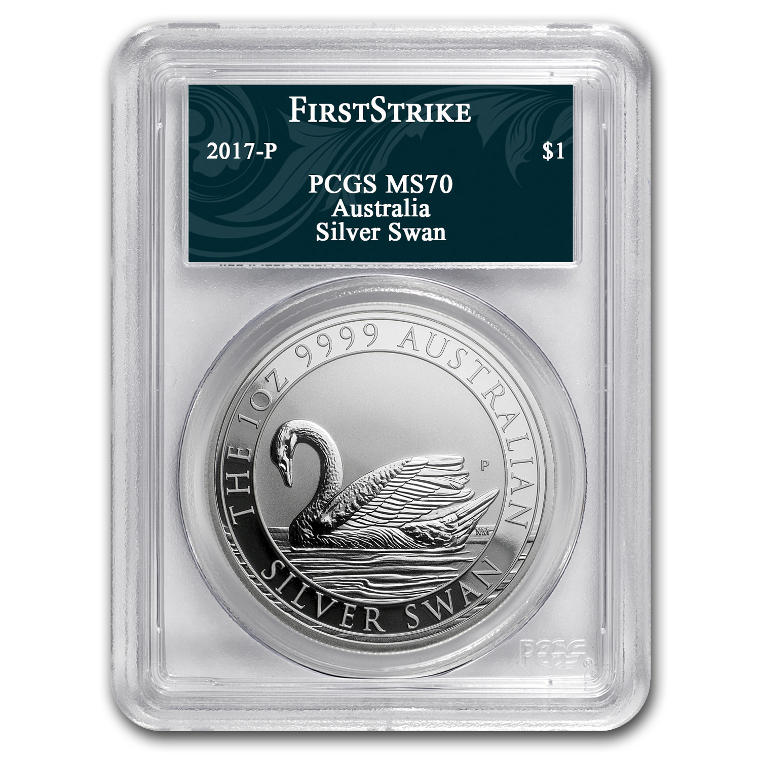 Buy 2017 Australia 1 oz Silver Swan MS-70 PCGS (FS, Swan Label)