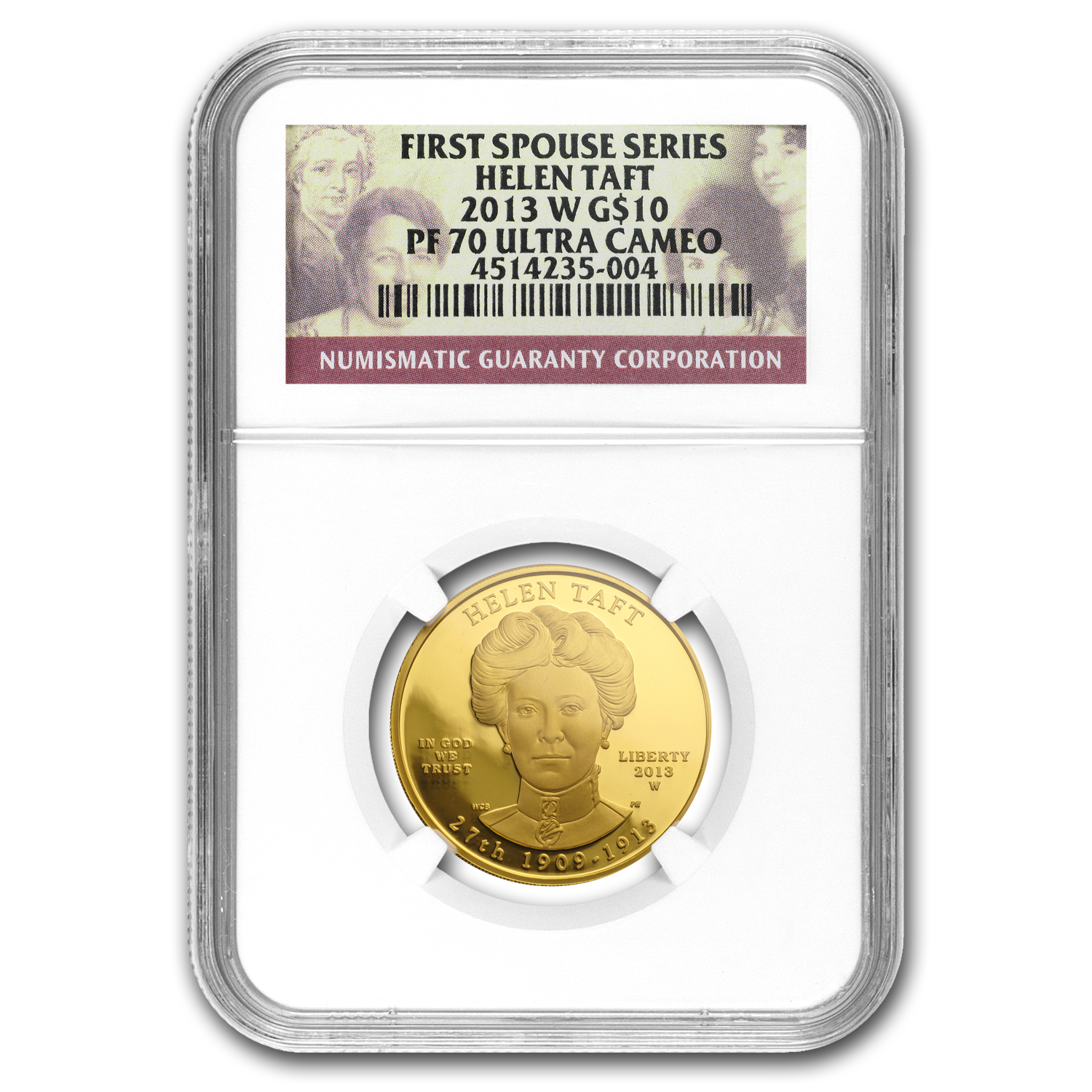 Buy 2013-W 1/2 oz Proof Gold Helen Taft PF-70 NGC