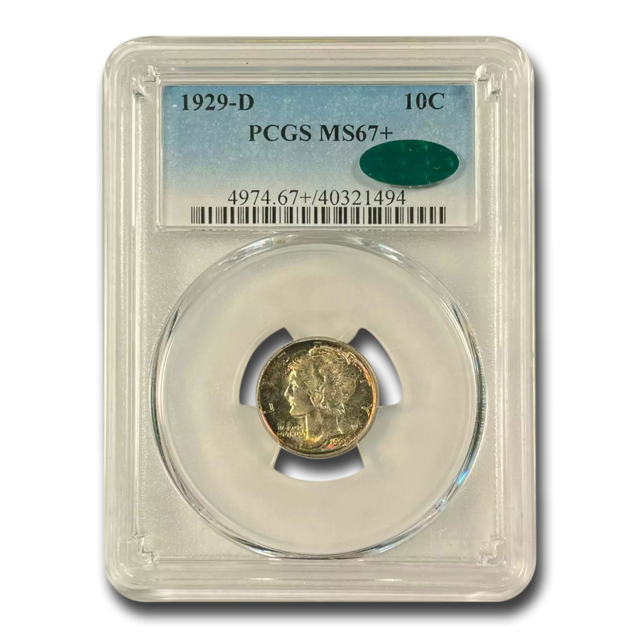 Buy 1929-D Mercury Dime MS-67+ PCGS CAC