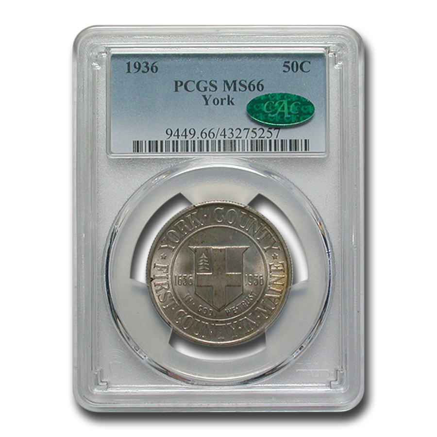 Buy 1936 York County, Maine Tercentenary Half MS-66 PCGS CAC