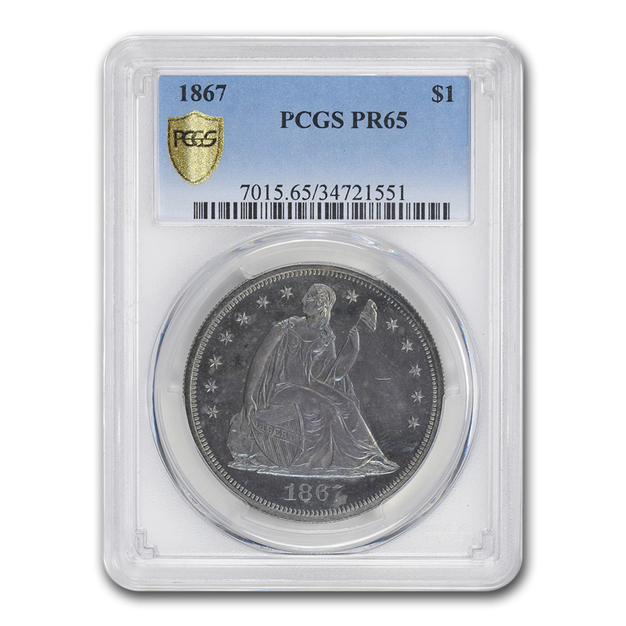 Buy 1867 Liberty Seated Dollar PR-65 PCGS - Click Image to Close