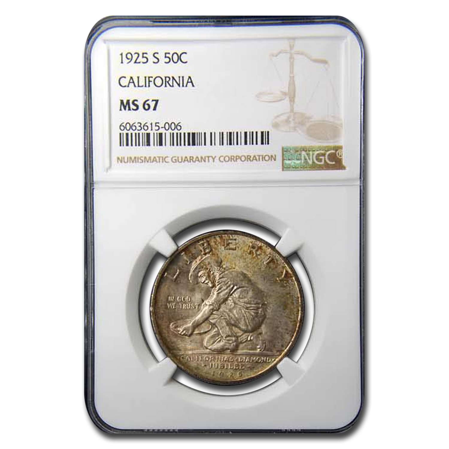 Buy 1925-S California Diamond Jubilee Half Dollar MS-67 NGC