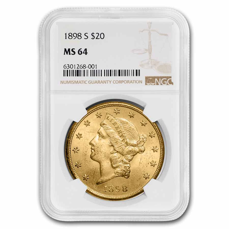 Buy 1898-S $20 Liberty Gold Double Eagle MS-64 NGC
