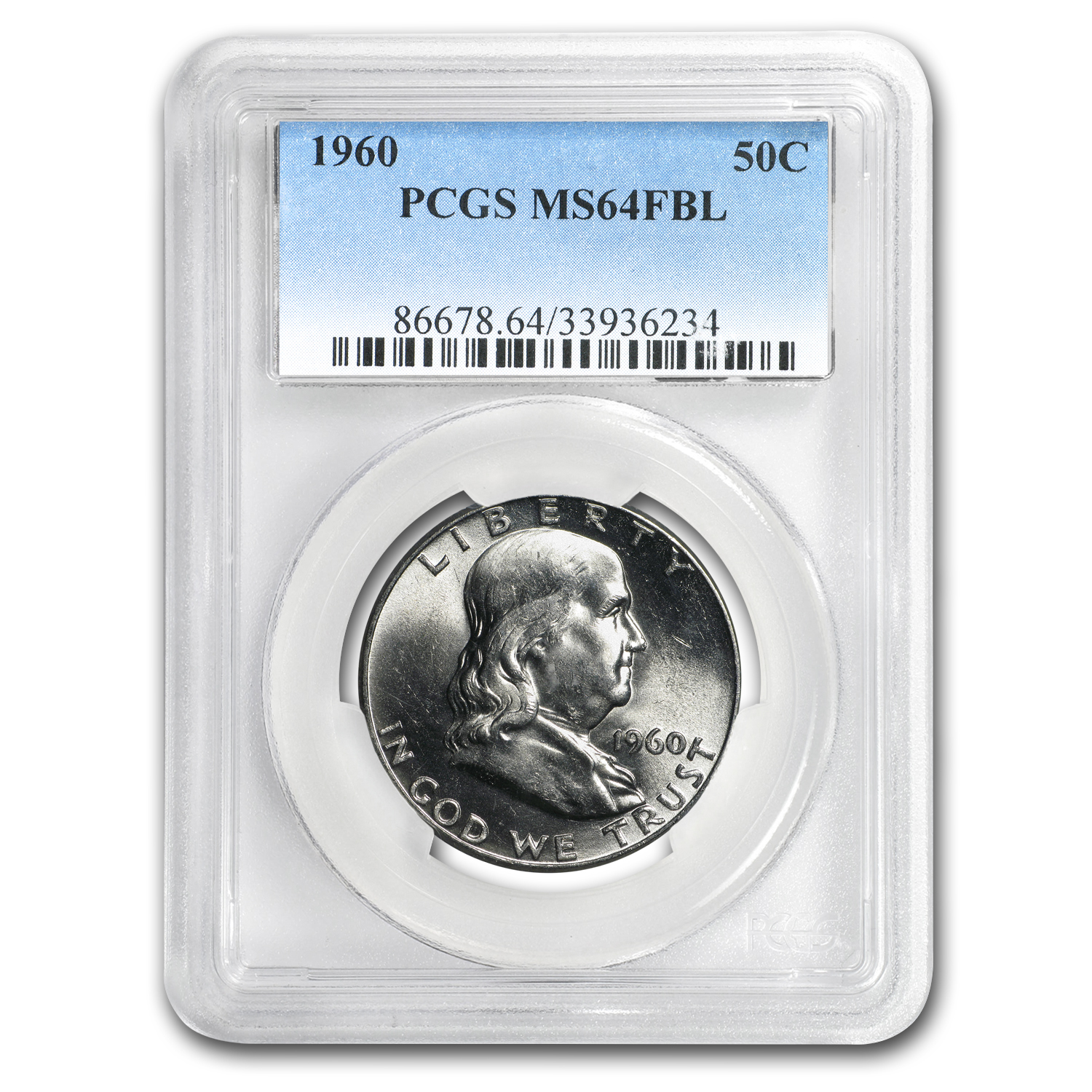 Buy 1960 Franklin Half Dollar MS-64 PCGS (FBL)