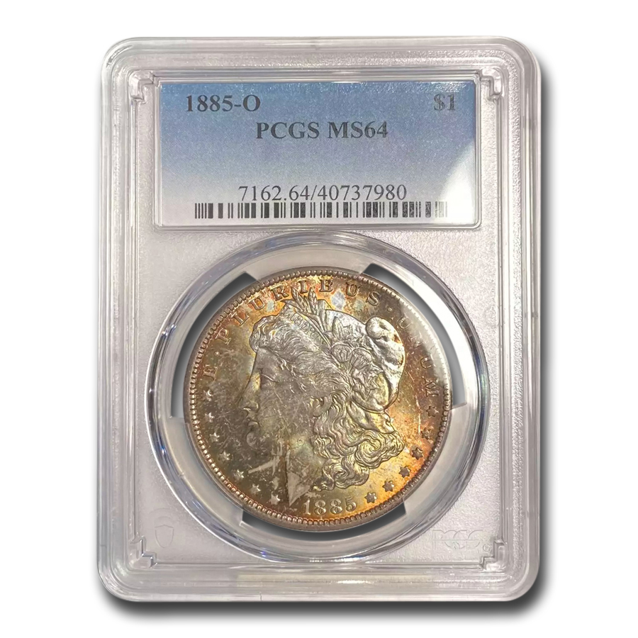 Buy 1885-O Morgan Dollar MS-64 PCGS (Beautiful Obv Toning) - Click Image to Close