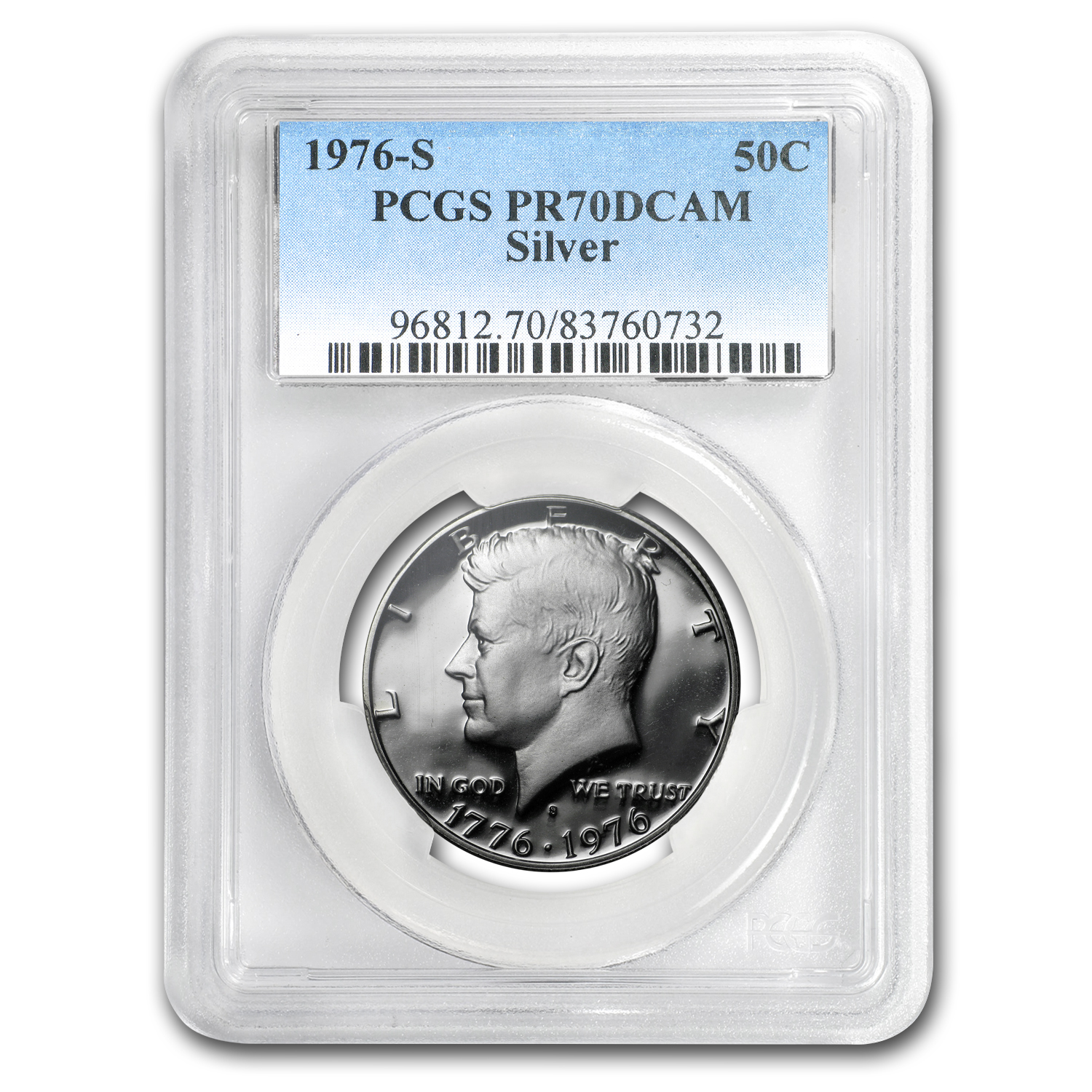 Buy 1976-S 40% Silver Kennedy Half Dollar PR-70 PCGS