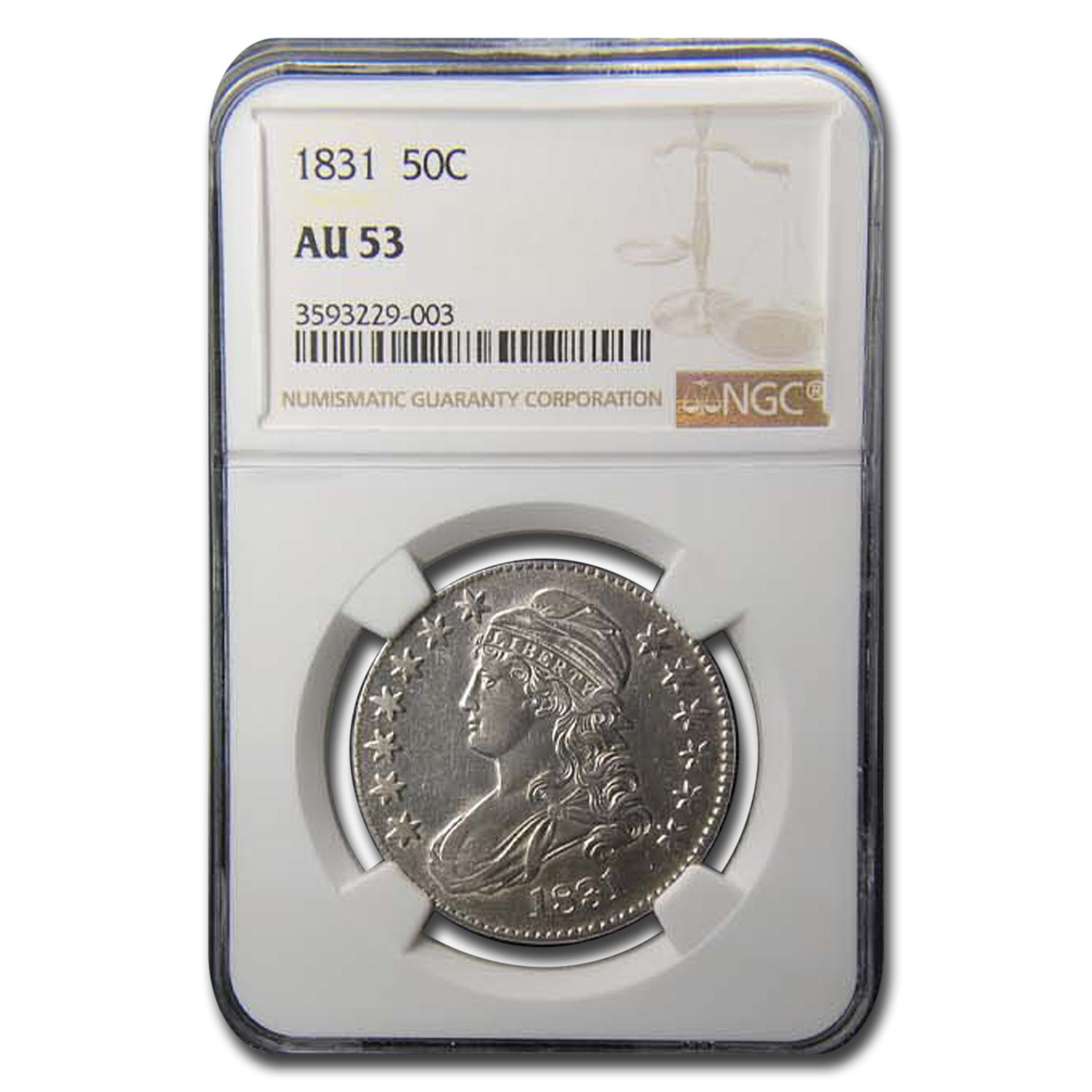 Buy 1831 Bust Half Dollar AU-53 NGC