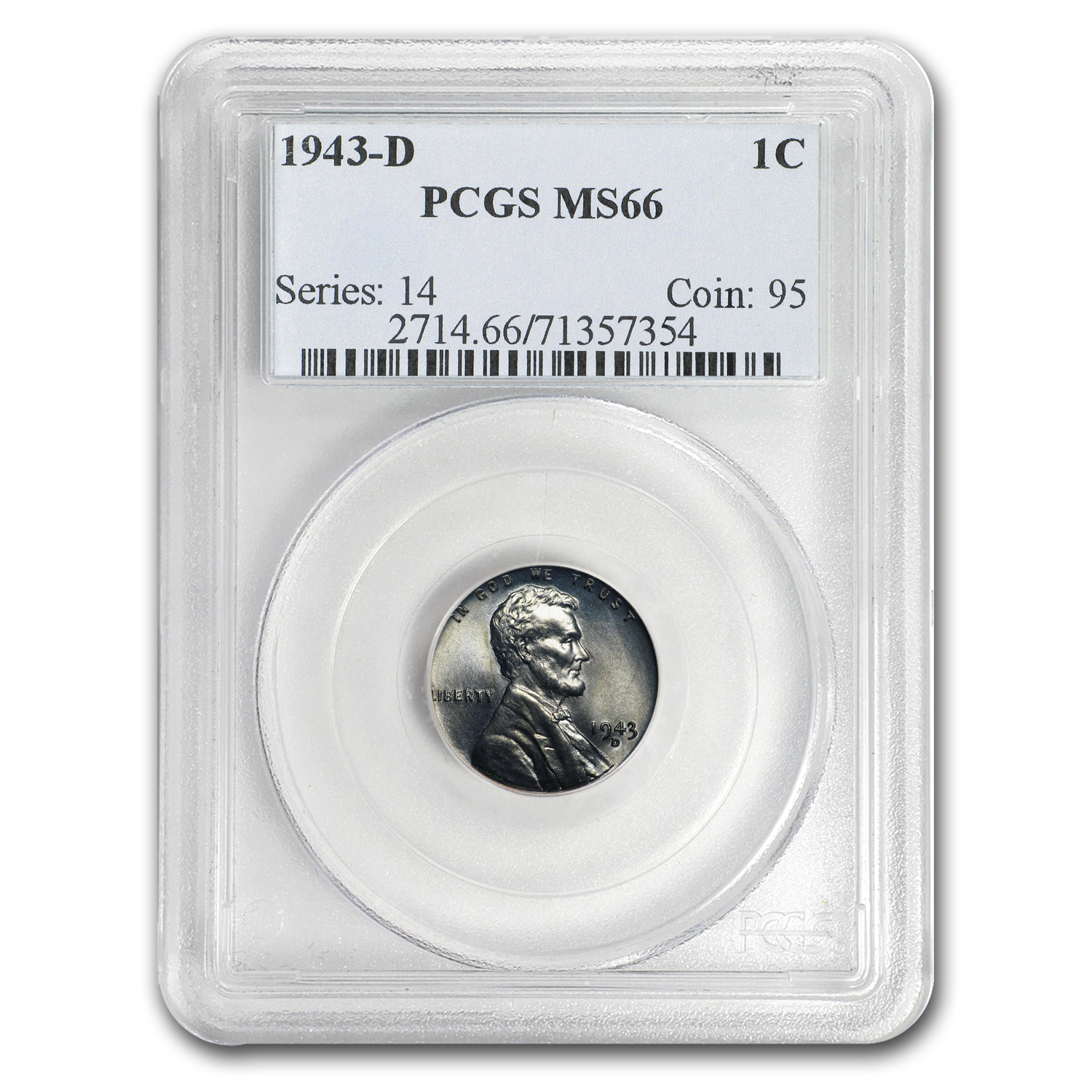 Buy 1943-D Lincoln Cent MS-66 PCGS