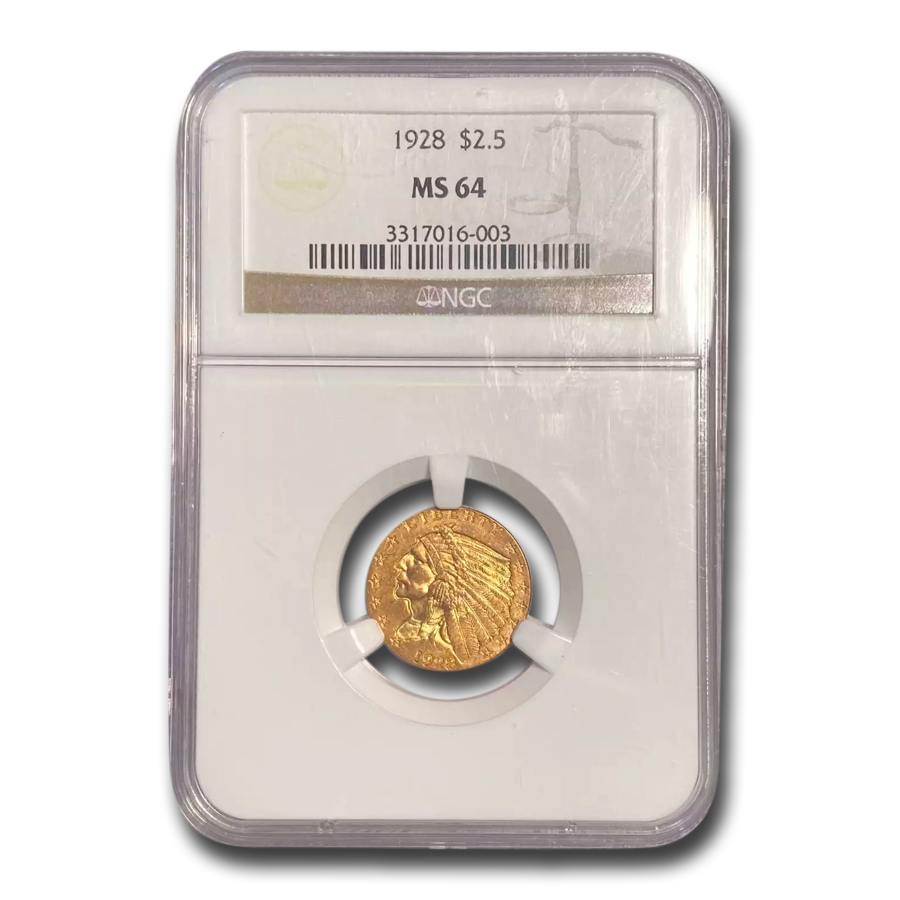 Buy 1928 $2.50 Indian Gold Quarter Eagle MS-64 NGC