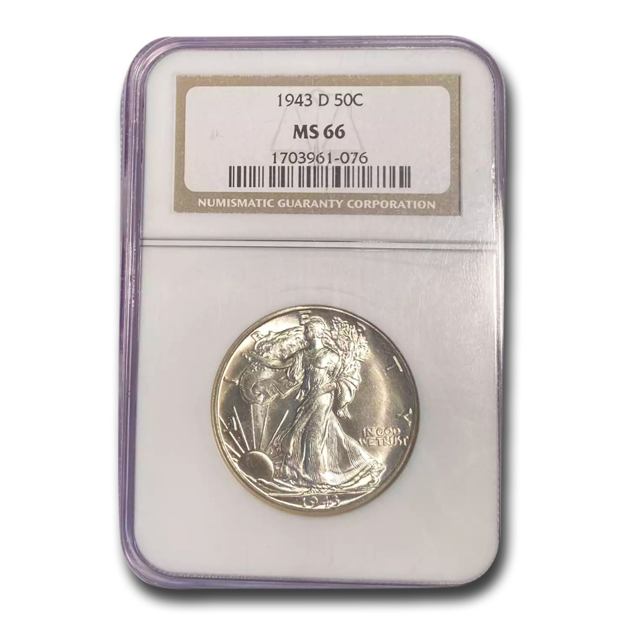 Buy 1943-D Walking Liberty Half Dollar MS-66 NGC