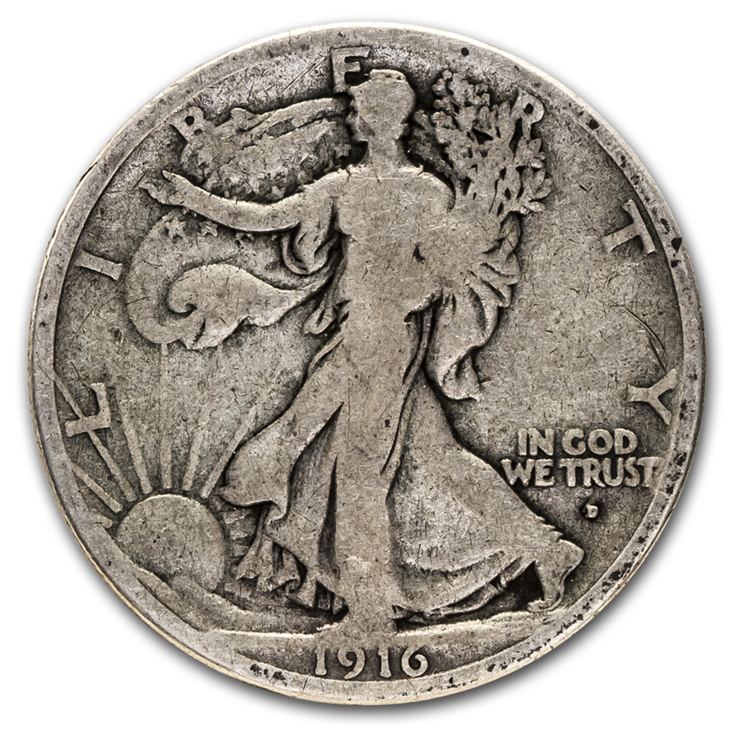 Buy 1916-D Walking Liberty Half Dollar VG