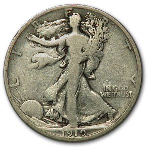 Buy 1919-S Walking Liberty Half Dollar VG