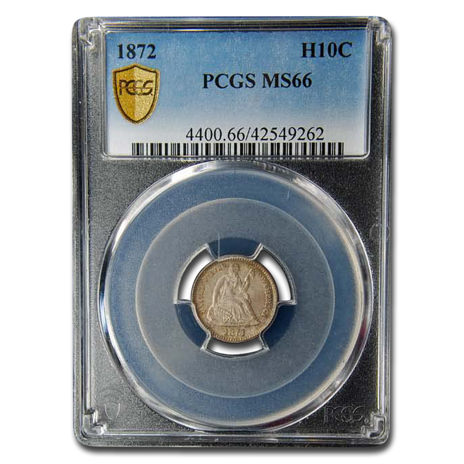 Buy 1872 Liberty Seated Half Dime MS-66 PCGS