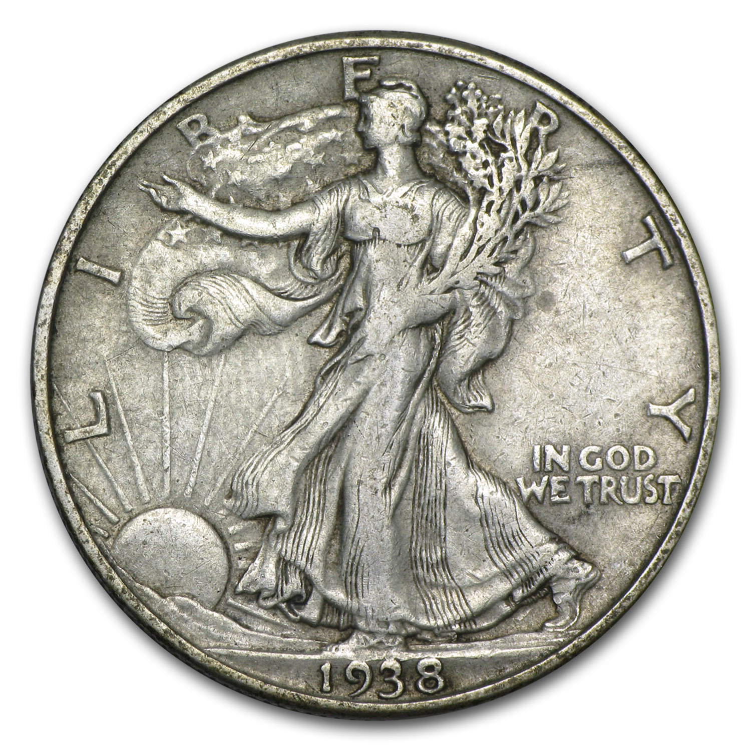 Buy 1938-D Walking Liberty Half Dollar XF