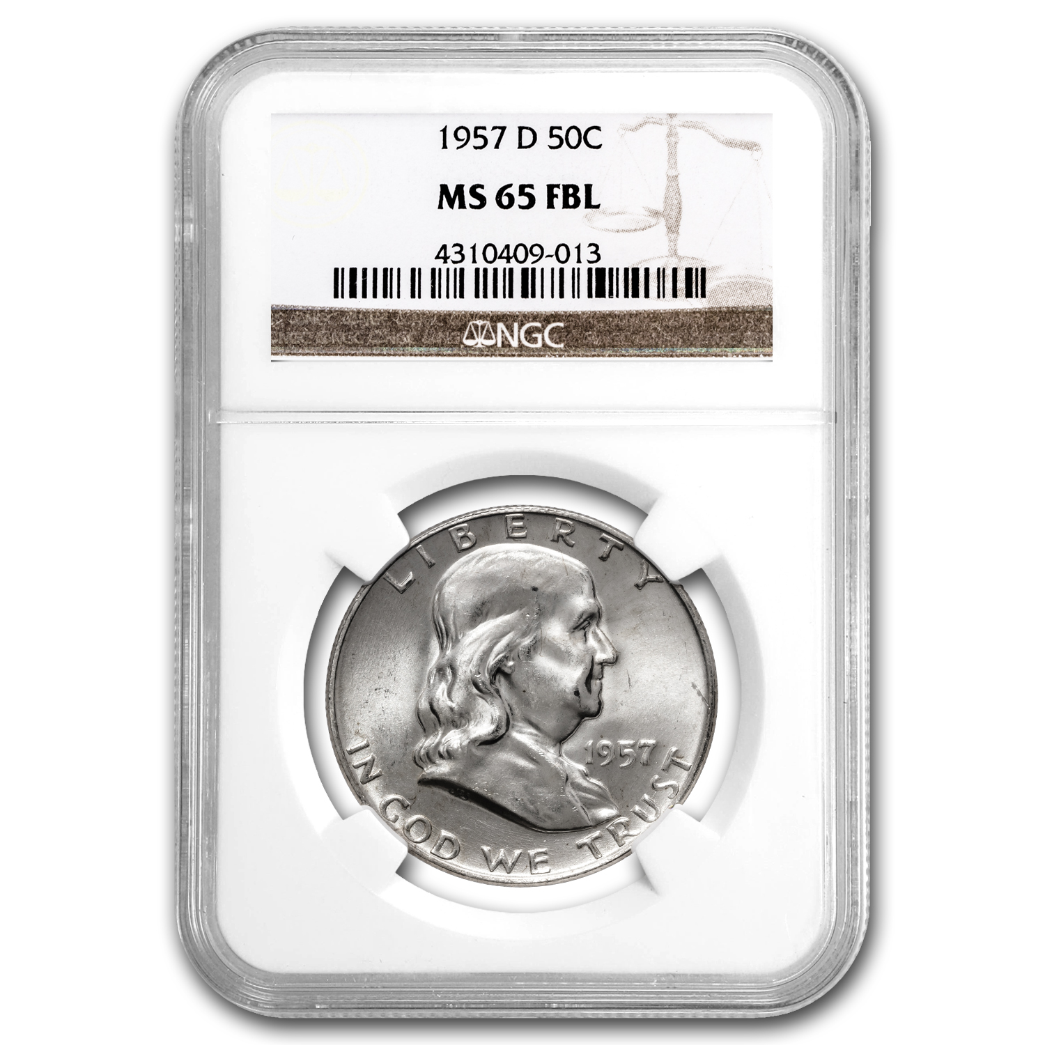 Buy 1957-D Franklin Half Dollar MS-65 NGC (FBL)