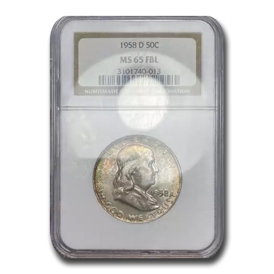 Buy 1958-D Franklin Half Dollar MS-65 NGC (FBL)