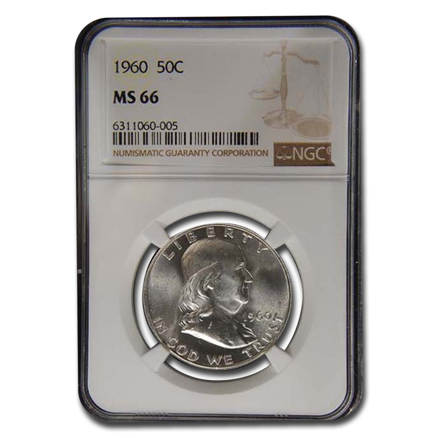 Buy 1960 Franklin Half Dollar MS-66 NGC