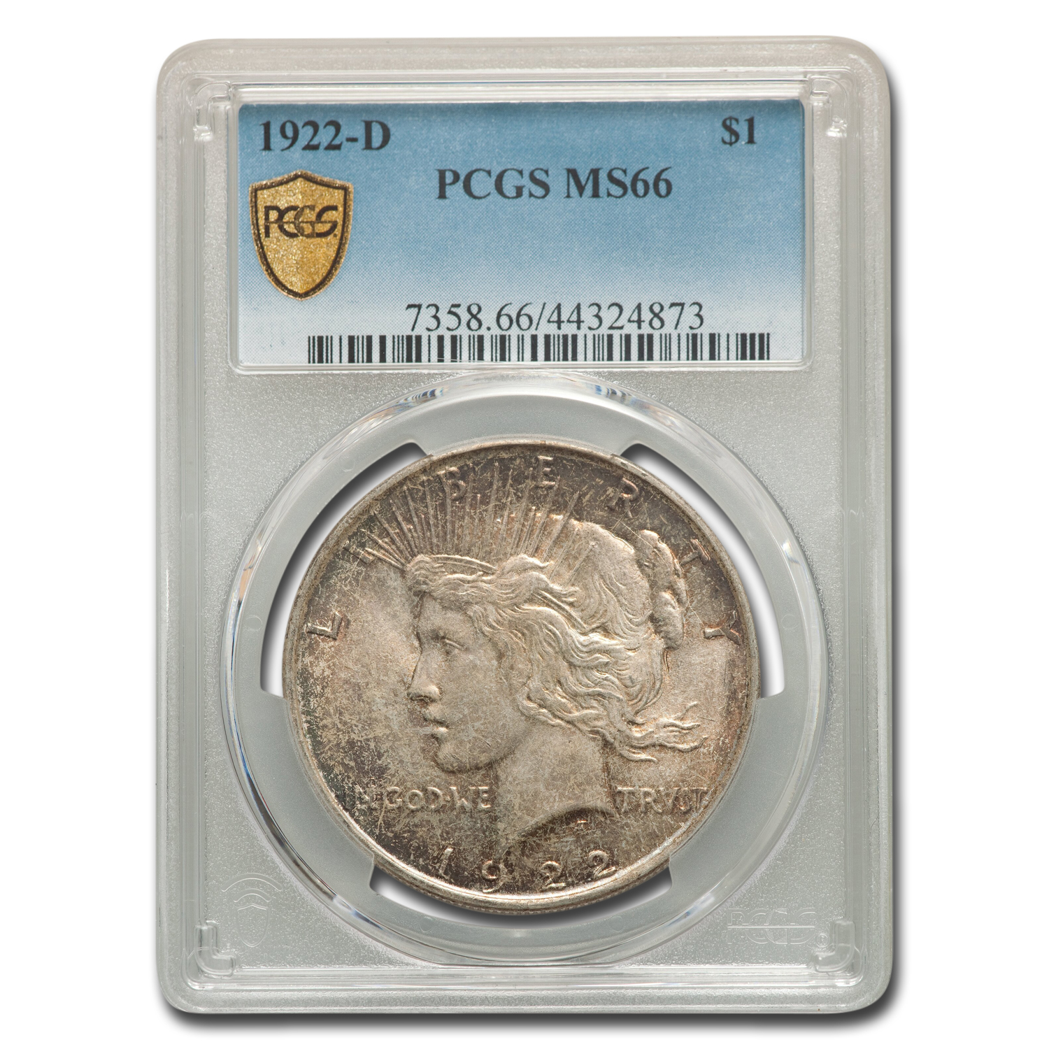 Buy 1922-D Peace Dollar MS-66 PCGS - Click Image to Close