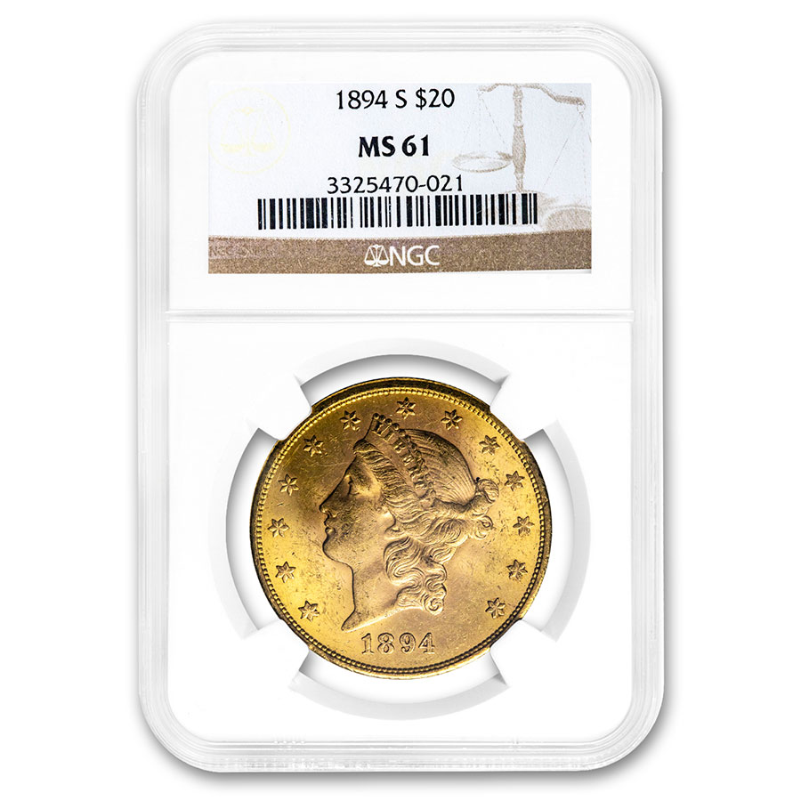 Buy 1894-S $20 Liberty Gold Double Eagle MS-61 NGC