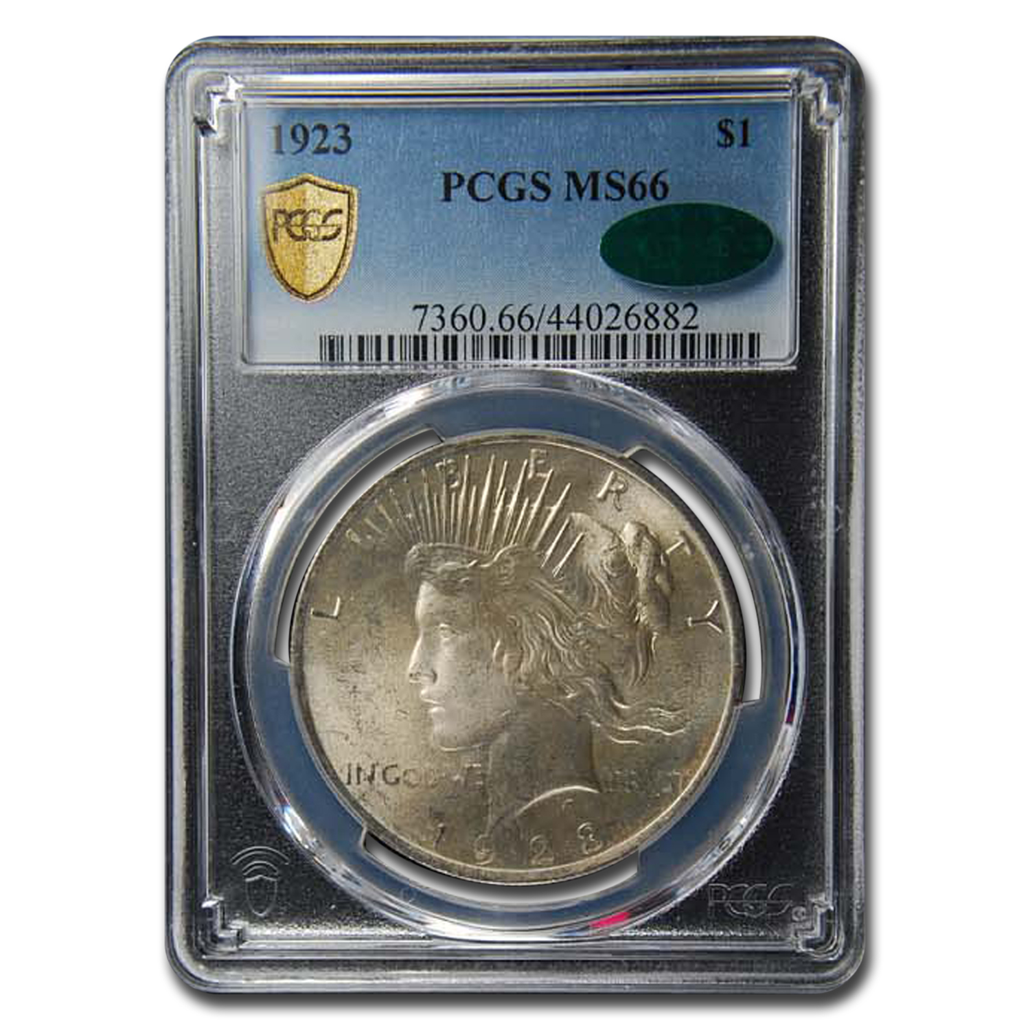 Buy 1923 Peace Dollar MS-66 PCGS CAC