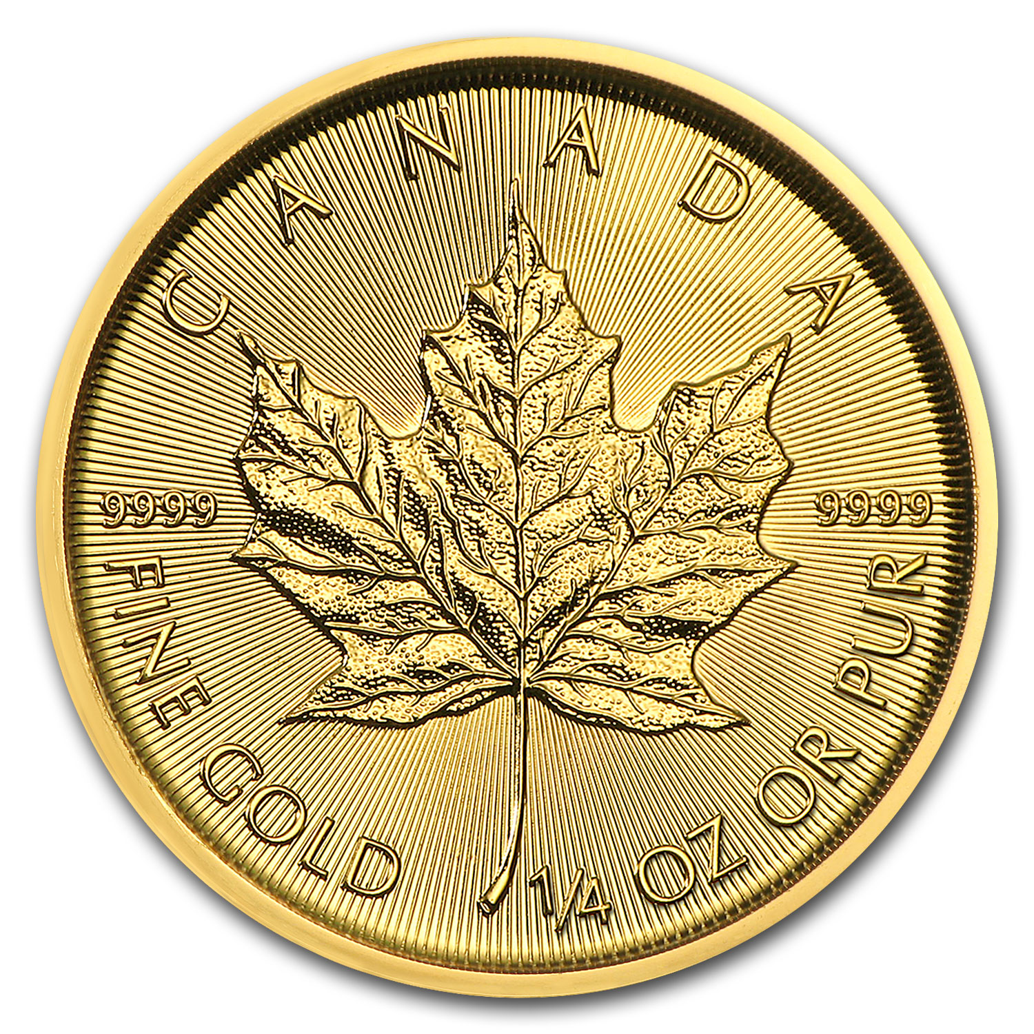 Buy 2018 Canada 1/4 oz Gold Maple Leaf BU - Click Image to Close