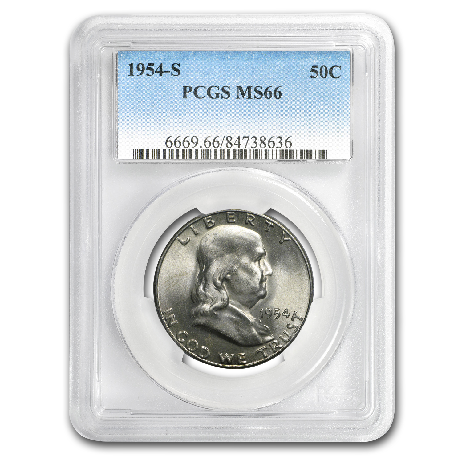 Buy 1954-S Franklin Half Dollar MS-66 PCGS