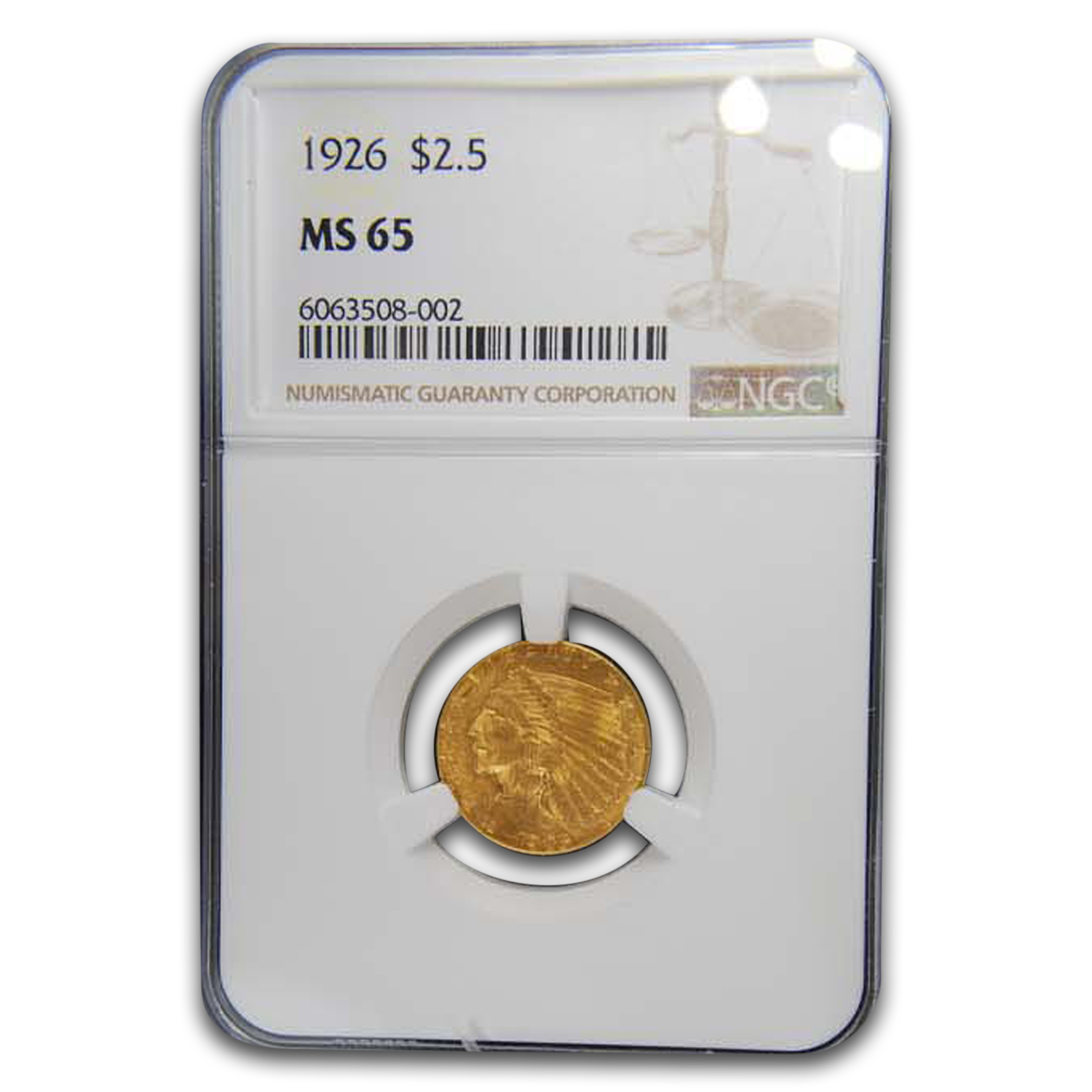 Buy 1926 $2.50 Indian Gold Quarter Eagle MS-65 NGC - Click Image to Close
