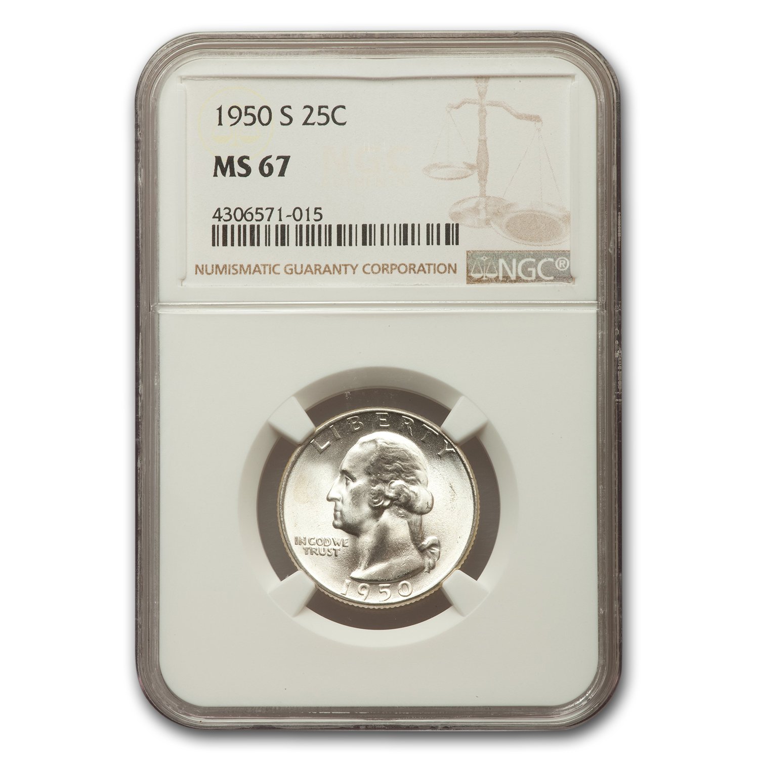 Buy 1950-S Washington Quarter MS-67 NGC