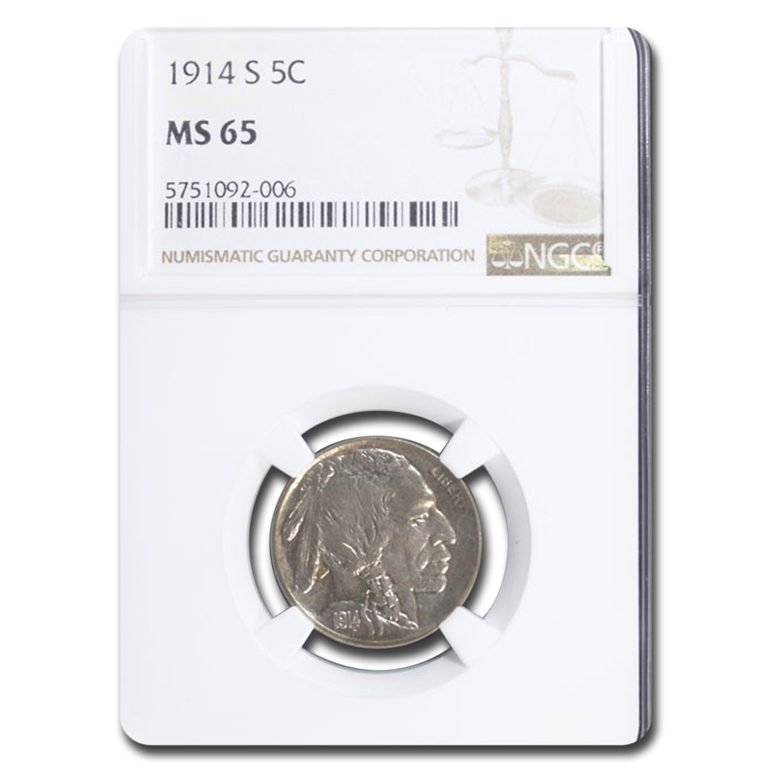Buy 1914-S Buffalo Nickel MS-65 NGC