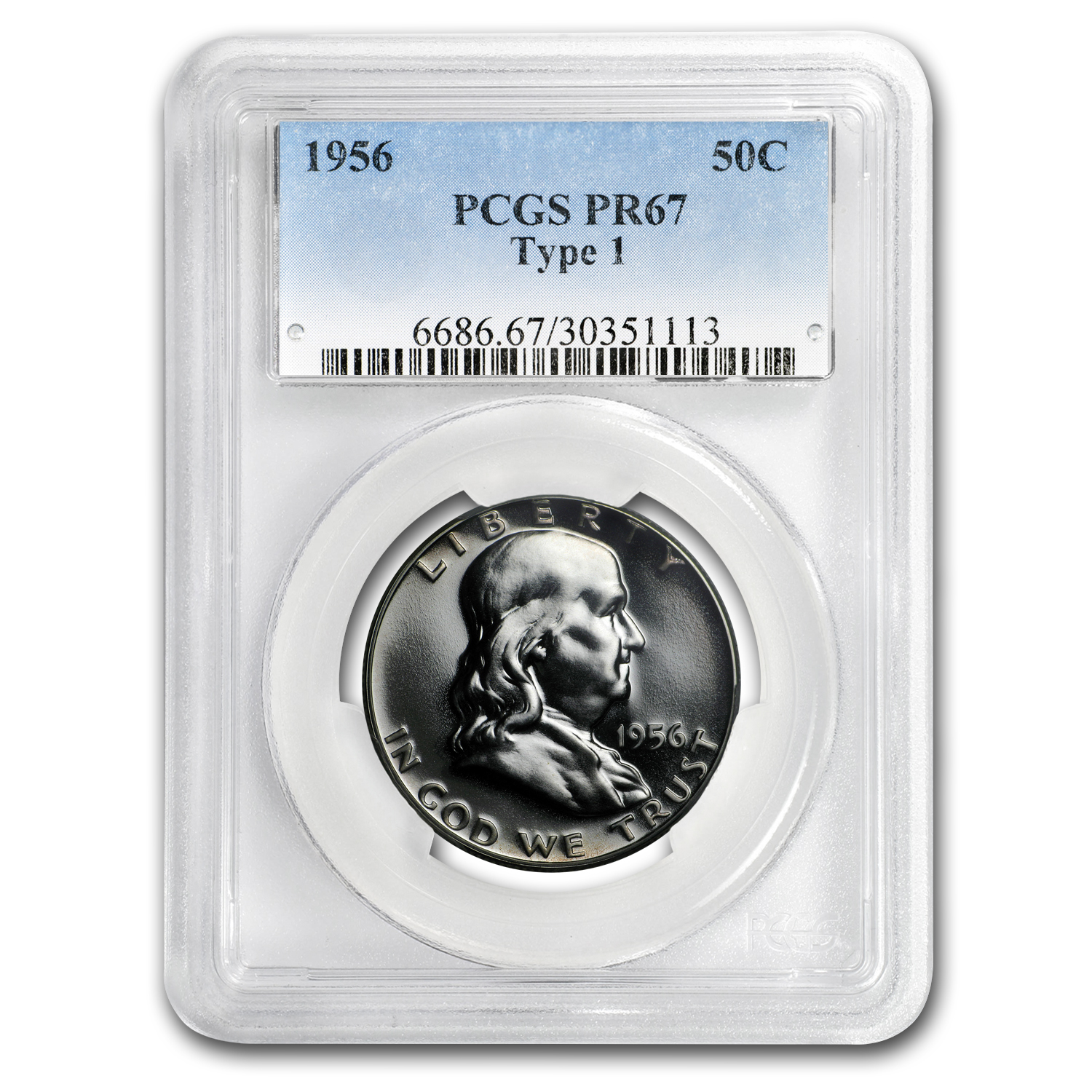 Buy 1956 Franklin Half Dollar Type-I PR-67 PCGS