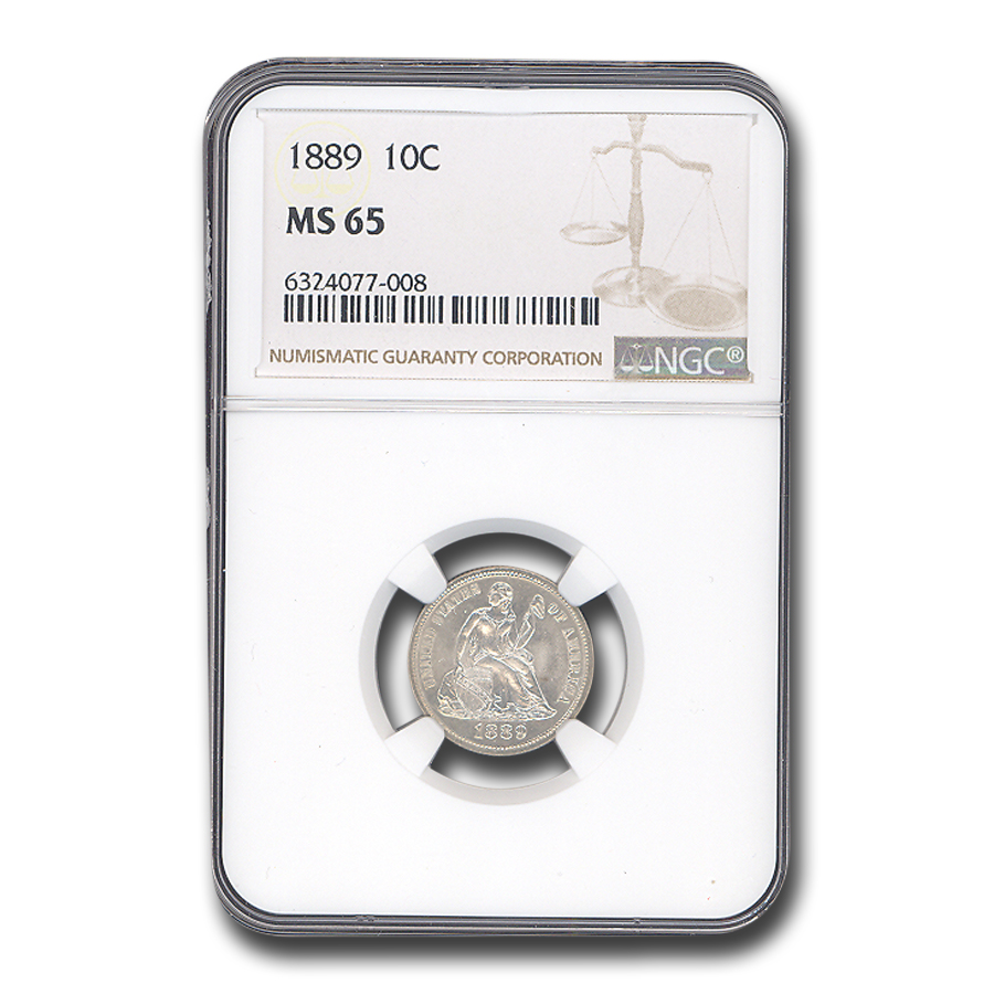 Buy 1889 Liberty Seated Dime MS-65 NGC