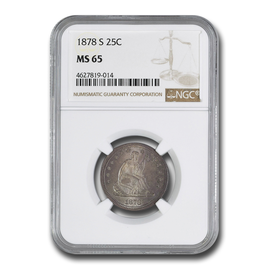 Buy 1878-S Liberty Seated Quarter MS-65 NGC