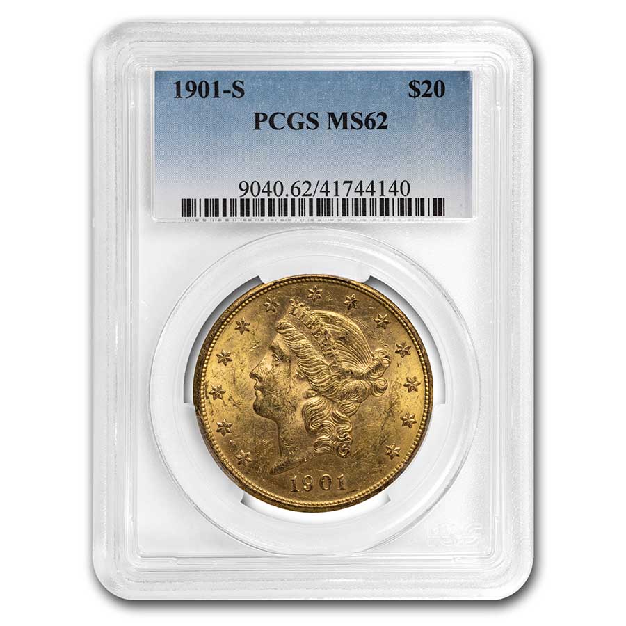 Buy 1901-S $20 Liberty Gold Double Eagle MS-62 PCGS