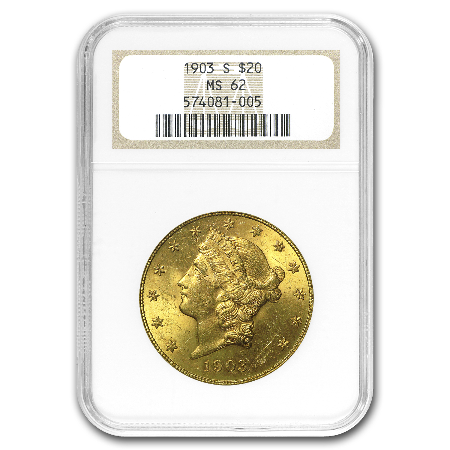 Buy 1903-S $20 Liberty Gold Double Eagle MS-62 NGC