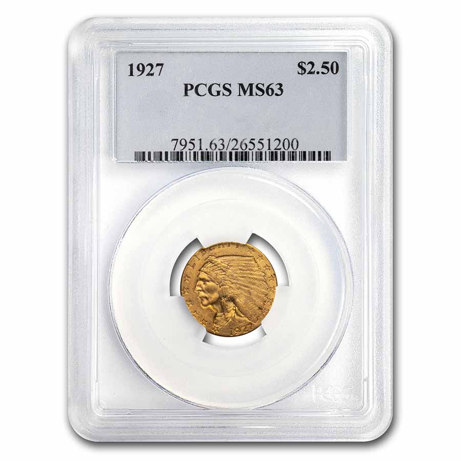 Buy 1927 $2.50 Indian Gold Quarter Eagle MS-63 PCGS