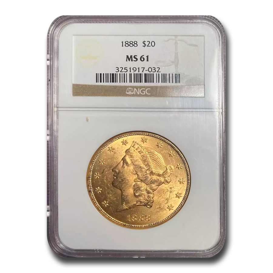 Buy 1888 $20 Liberty Gold Double Eagle MS-61 NGC