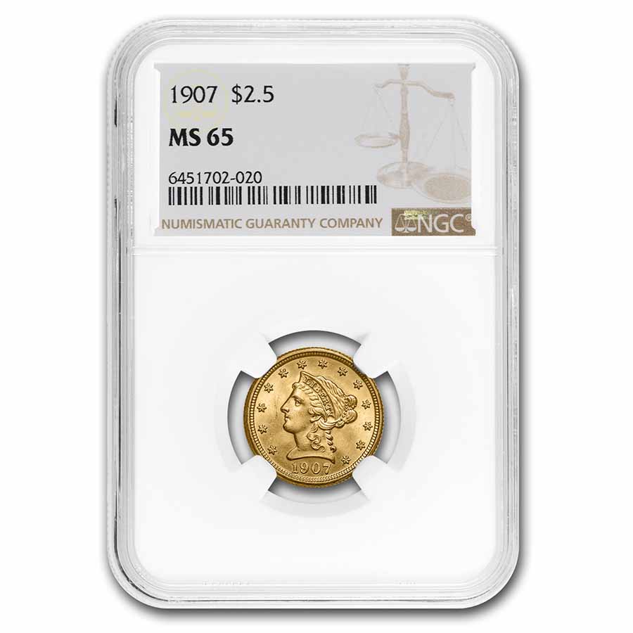 Buy 1907 $2.50 Liberty Gold Quarter Eagle MS-65 NGC