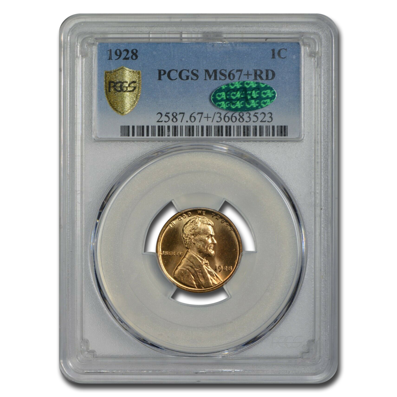 Buy 1928 Lincoln Cent MS-67+ PCGS CAC (Red)