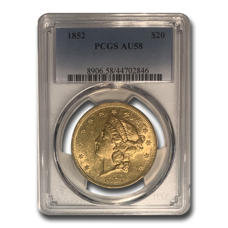 Buy 1852 $20 Liberty Gold Double Eagle AU-58 PCGS