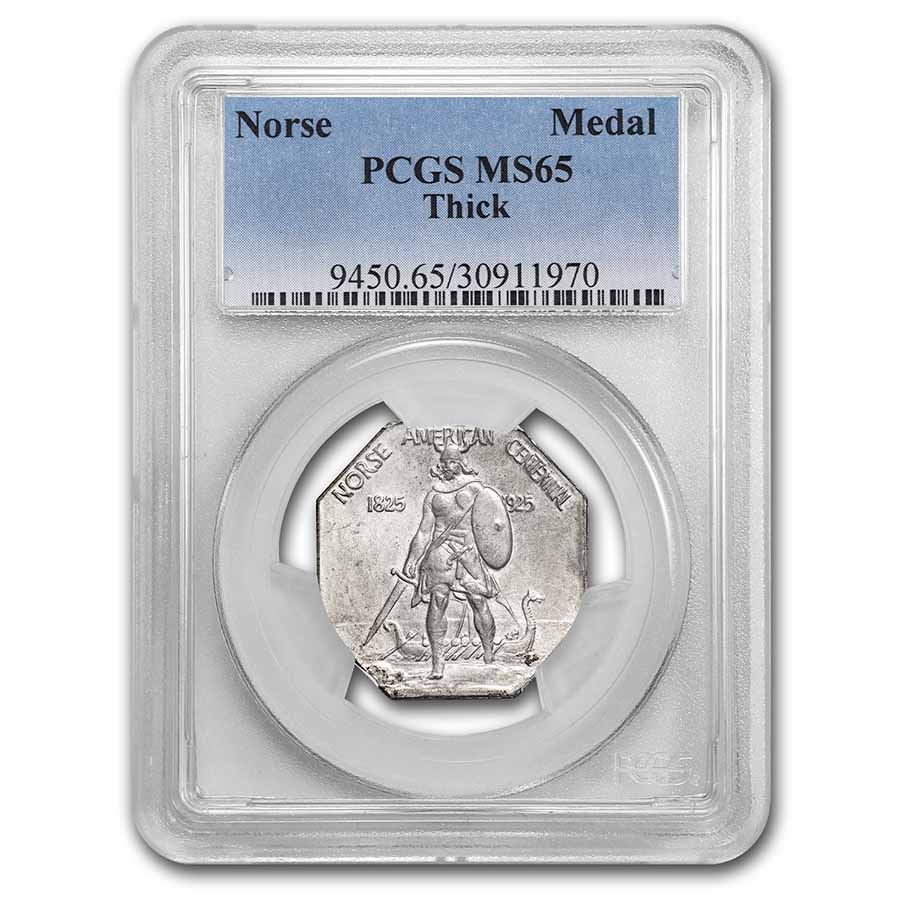 Buy 1925 Norse-American Centennial Medal MS-65 PCGS (Thick)