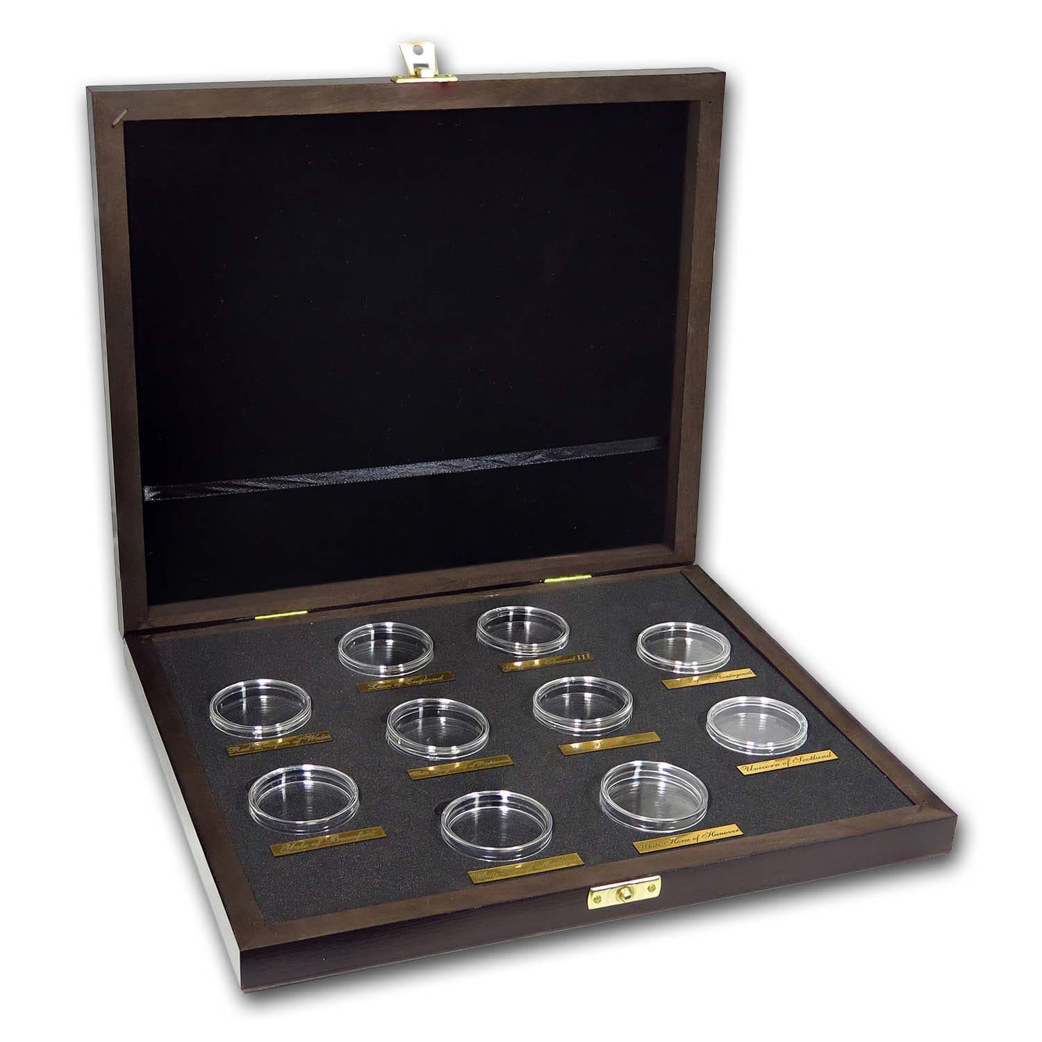 Buy Wooden Presentation Box - GB 2 oz Silver Queen's Beasts Series - Click Image to Close