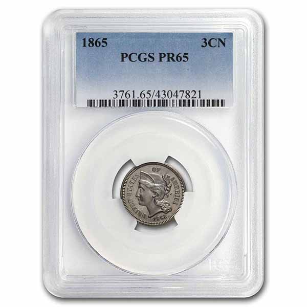 Buy 1865 Three Cent Nickel PR-65 PCGS