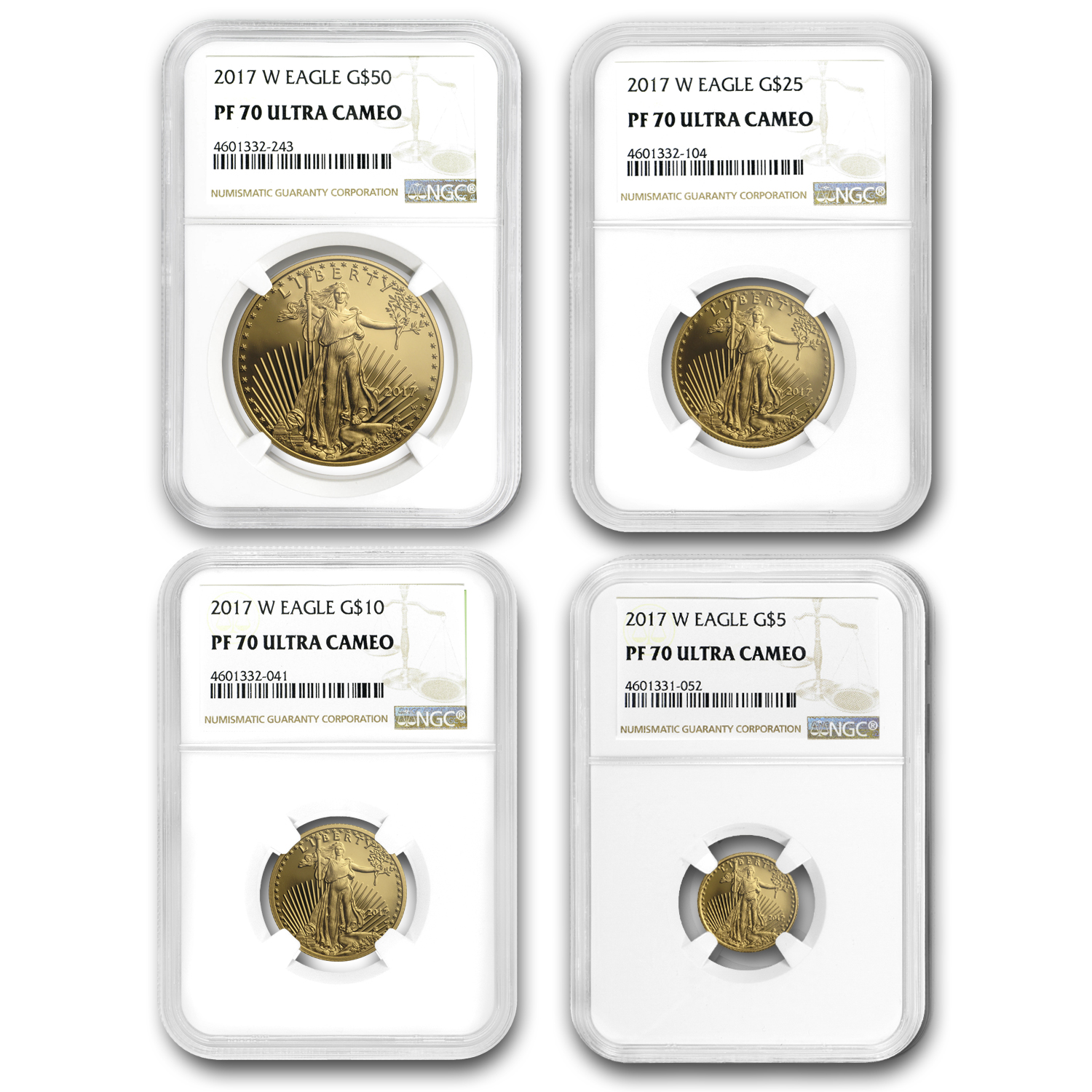 Buy 2017-W 4-Coin Proof American Gold Eagle Set PF-70 NGC - Click Image to Close