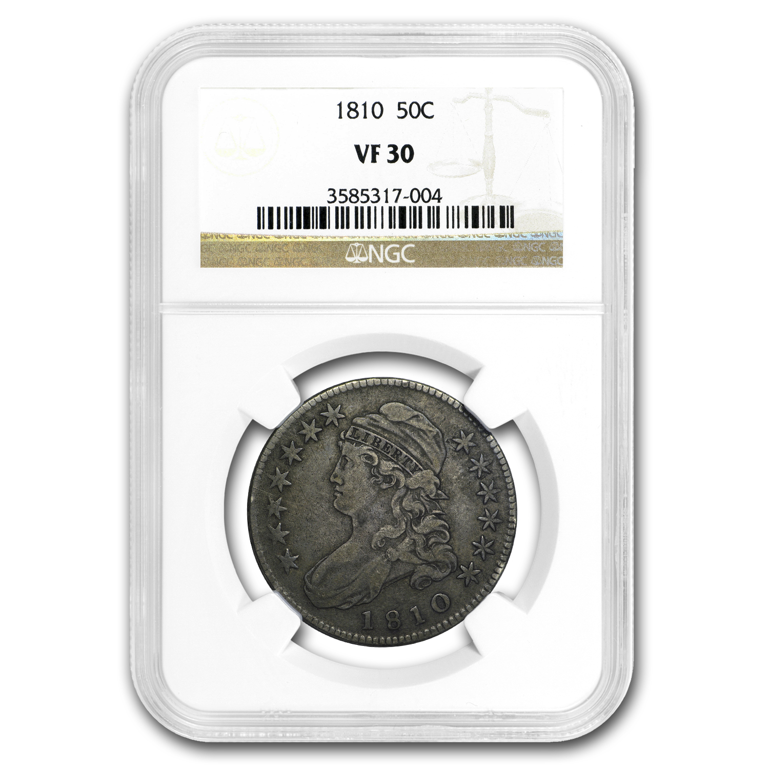 Buy 1810 Bust Half Dollar VF-30 NGC