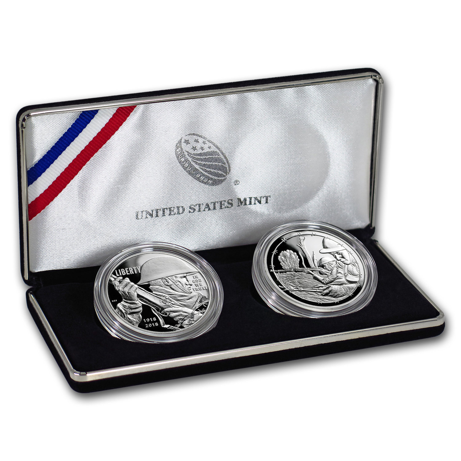 Buy 2018 World War I Centennial Silver Dollar Army Medal Set