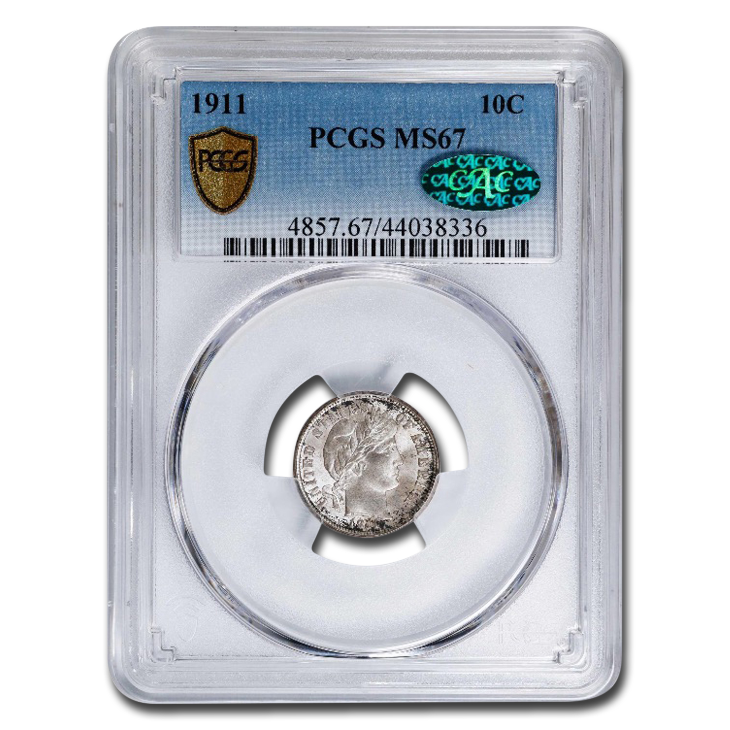 Buy 1911 Barber Dime MS-67 PCGS CAC