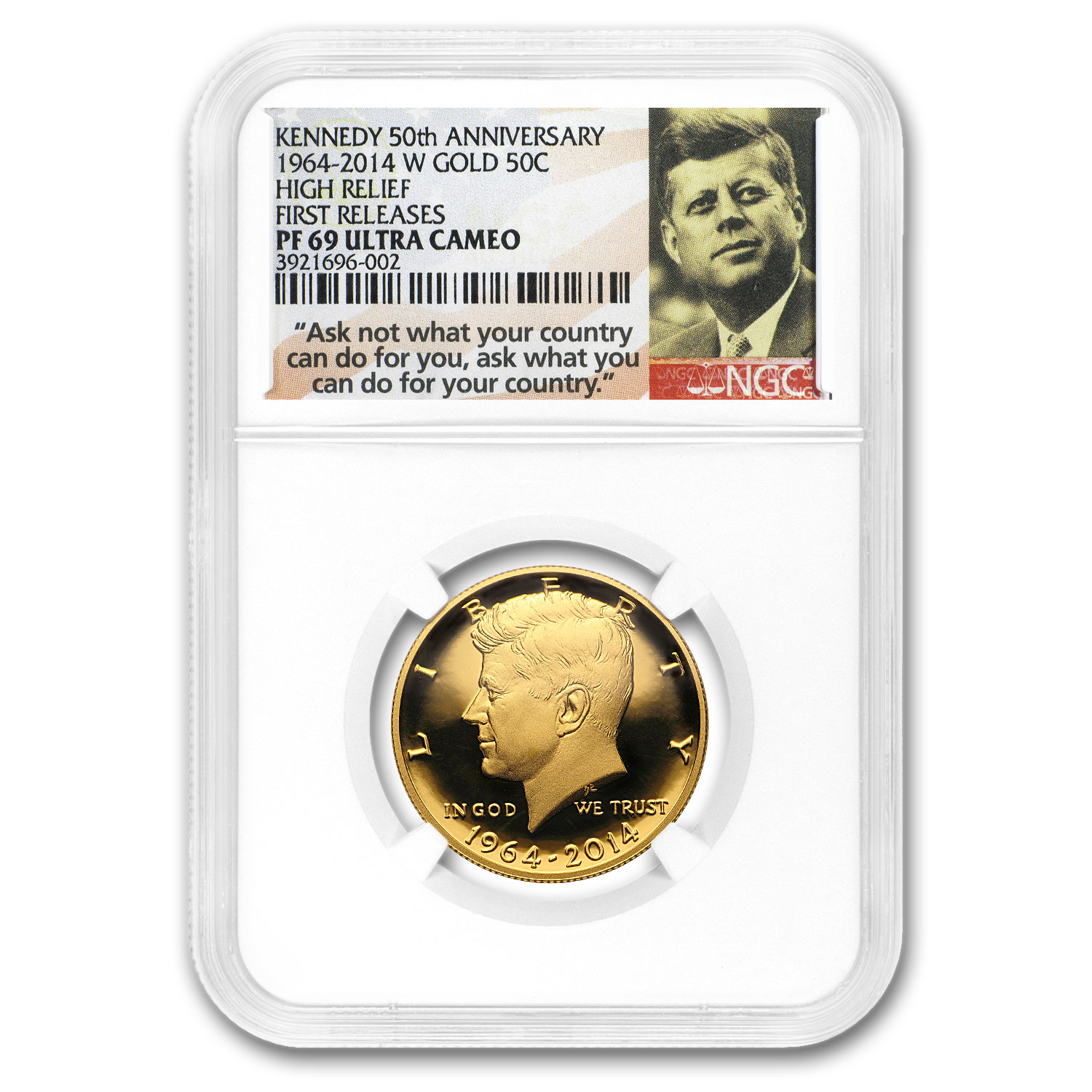 Buy 2014-W 3/4 oz Gold Kennedy Half Dollar Commem PF-69 NGC